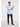 Russell Collection Long Sleeve Contrast Herringbone Shirt